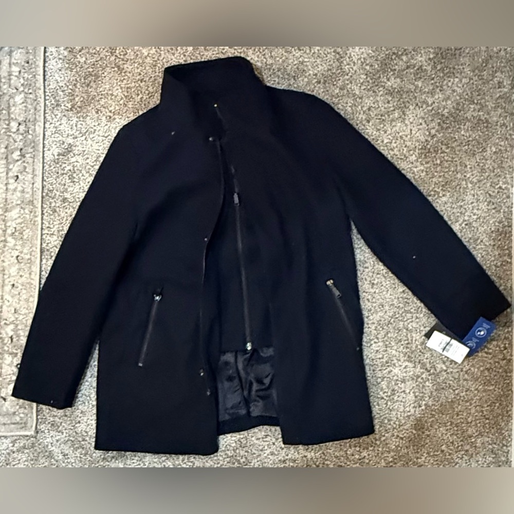 New! Vince Camuto Men's Navy Trench Coat